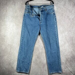 Vintage Levi's 501 Jeans Mens Size 33X30 Blue Denim Straight Button Fly Everyday
